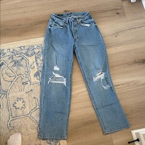 Wild Fable Ripped Straight Leg Jeans in Blue
